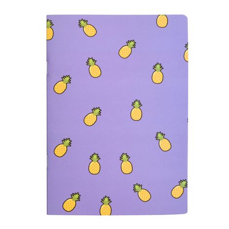 Papboo A5 Unruled Set Of 4 Notebooks, 80 Gsm Paper 60*4=240 Pages - Fruits