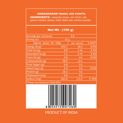 Namaskaram Chana Jor - Chapta