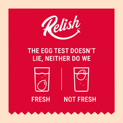 Relish Chicken Curry Cut Without Skin (500g) & Relish White Eggs - Pack Of 6 (6pc) Combo 