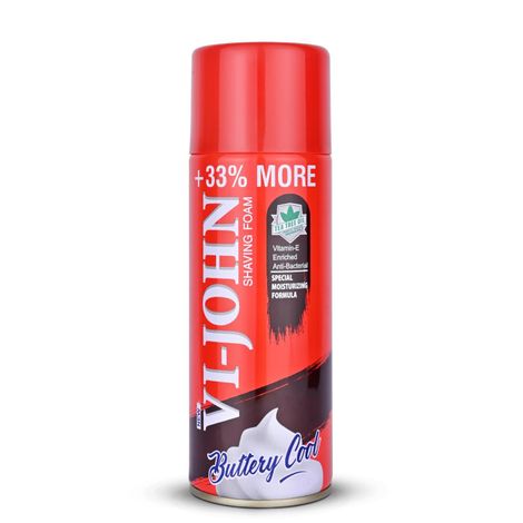 VI-JOHN Special Moisturizing formula Shaving Foam with Vitamin & Anti-Bacterial Properties 400g