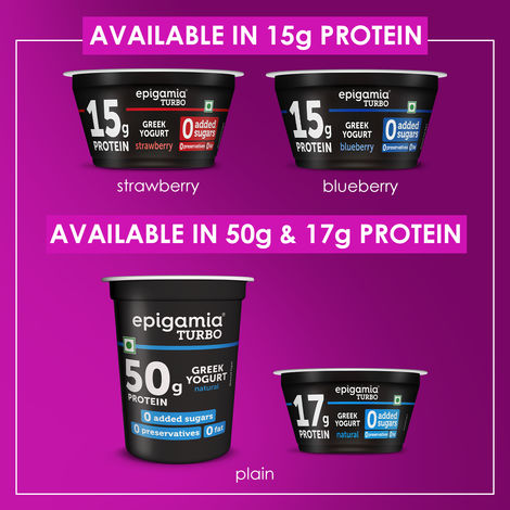 epigamia 15 g Protein Turbo Yogurt, Mixed Berries