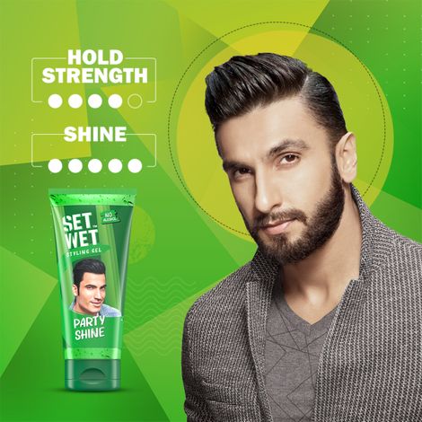 Set Wet Hair Gel for Men Vertical Hold Strong Hold Tube