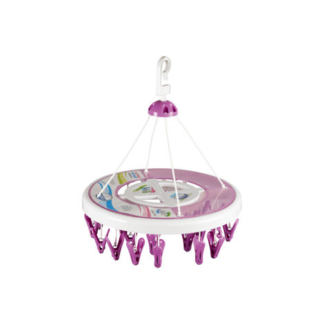 Joyo Plastics 24 Clip Cloth Hanging Hanger (Colour May Vary)