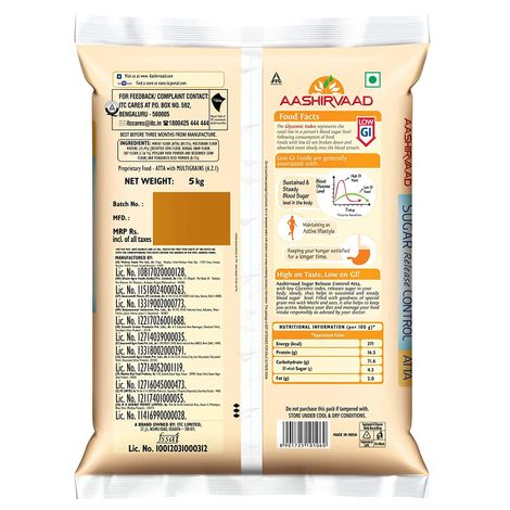Aashirvaad Sugar Release Control Atta | Low in GI, Great in Taste