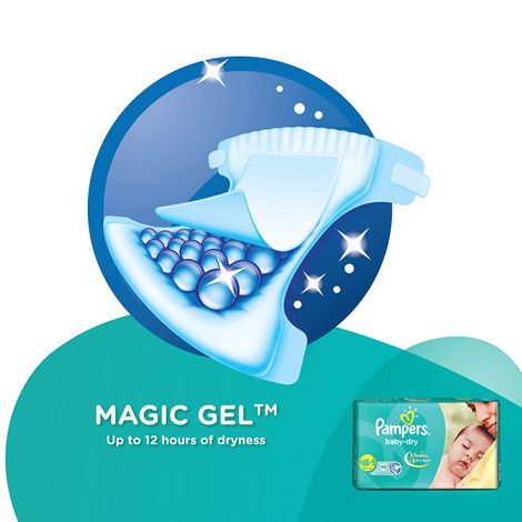 Pampers Baby Dry Diapers | Taped Style | NB | 46 pcs