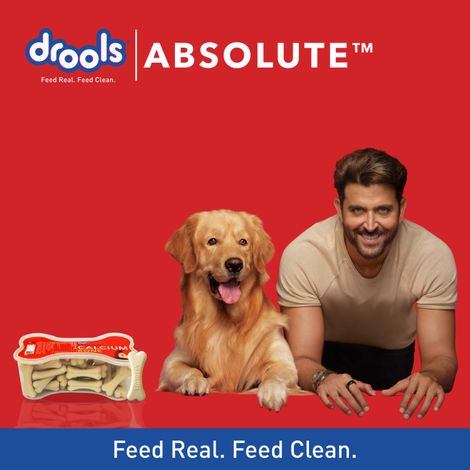 Drools Absolute Calcium Bone Jar | Dog Supplement - 40 Pieces