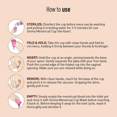 Sirona Reusable Menstrual Cup With Pouch - Medium