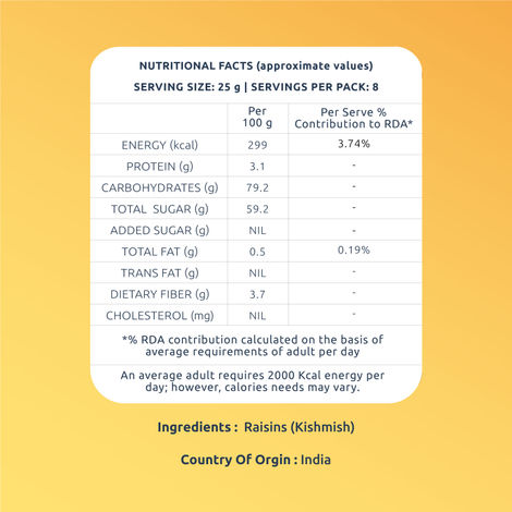 Farmley All Natural Gourmet Premium Raisins | Kishmish