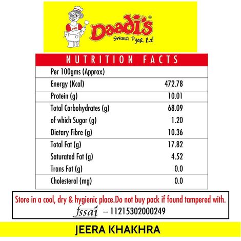 Daadi's Jeera Khakhra