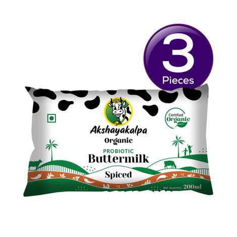 Akshayakalpa Organic Probiotic Spiced Buttermilk Combo