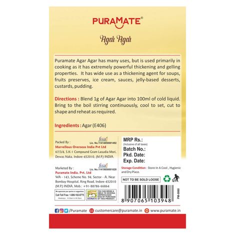 Puramate Agar Agar | Veg Gelatin