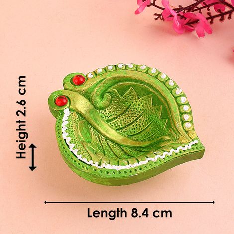 Designer Multicolor Clay Diya | 4 Pcs | Satvik