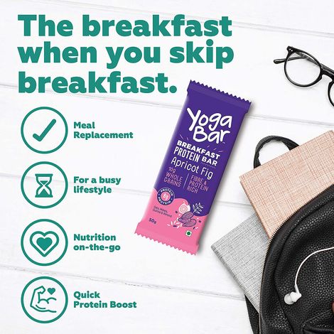 Yoga Bar 8g Breakfast Protein Bar Variety Pack, Berries, Millets and Seeds, High Fibre Granola Bar