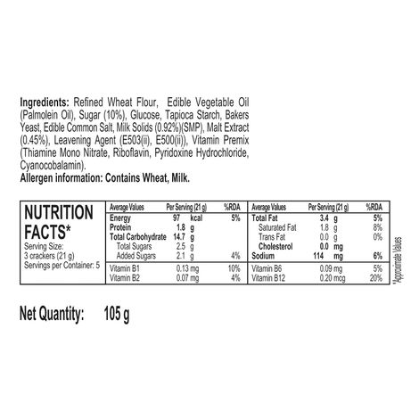 Malkist Sugar Cracker Biscuits Sweet Plain Crackers | Trans Fat-free