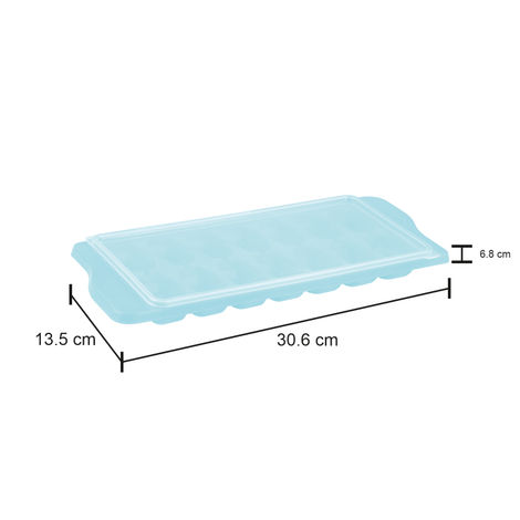 Icy Ice Cube Tray With Lid (Set Of 2) (Colour May Vary)