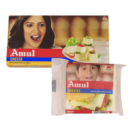 Amul Processed Cheese Cubes(200gms) & Amul Cheese - Processed Slices(200gms) Combo