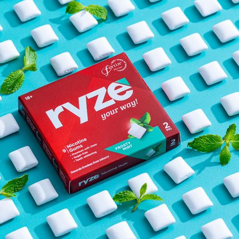 Ryze Frosty Mint Nicotine Gums 2MG | 9 Gum Blister