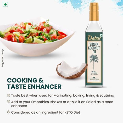 Dabur Virgin Coconut Cold Pressed Oil (Nariyal Oil)