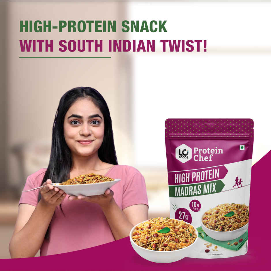 Protein Chef Madras Mixture Namkeen Healthy Snack (10g Protein)