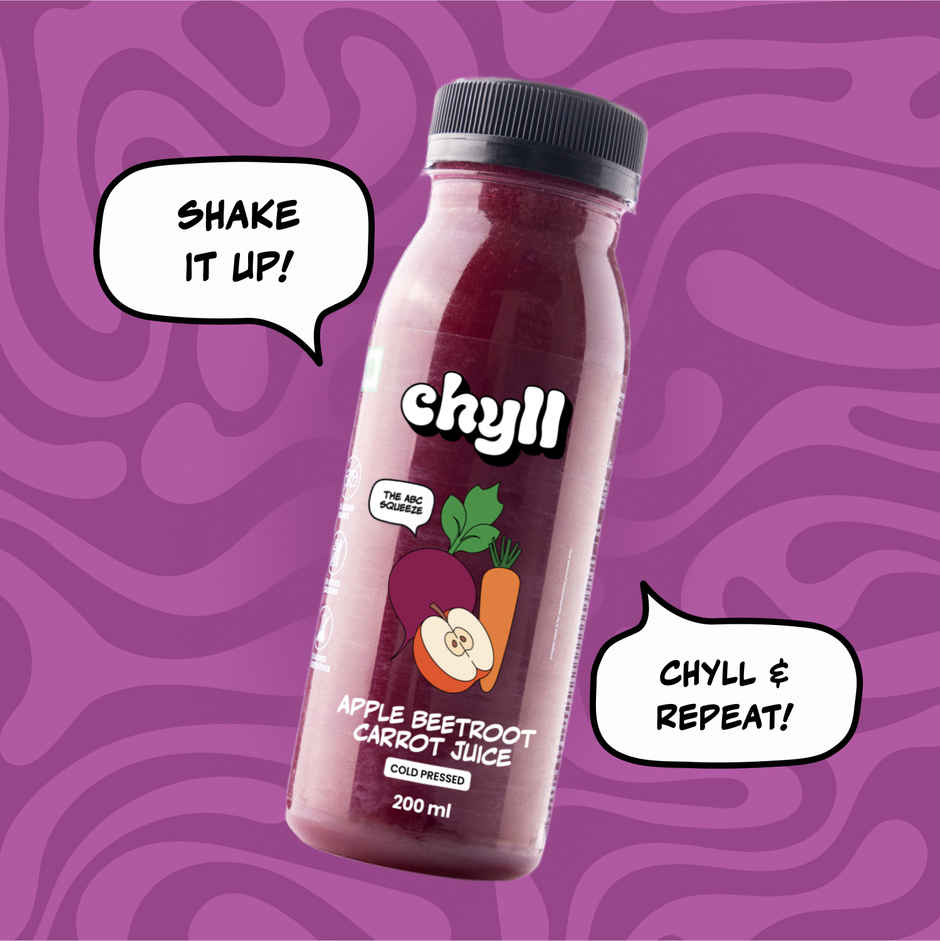 Chyll Fresh Apple Beetroot Carrot Juice - Cold Pressed Combo