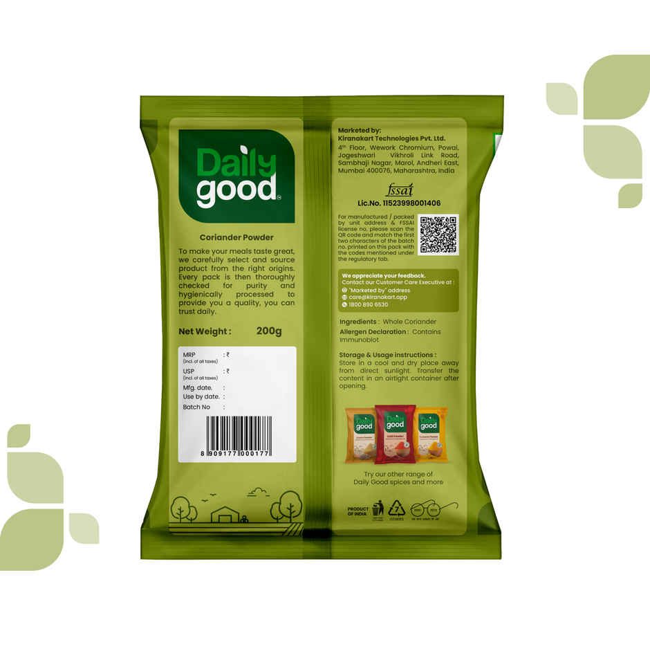 Daily Good Chilli Powder(200gms), Daily Good Coriadner Powder(200gms) & Daily Good Turmeric Powder(200gms) Combo