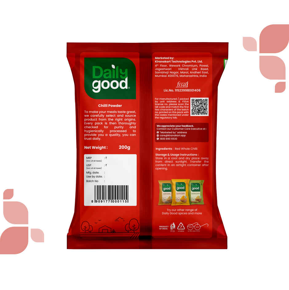 Daily Good Chilli Powder(200gms), Daily Good Coriadner Powder(200gms) & Daily Good Turmeric Powder(200gms) Combo