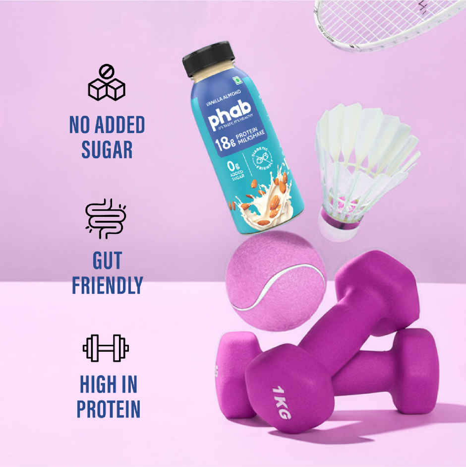 Phab Vanilla & Almond Milkshake 18g Protein Milkshake