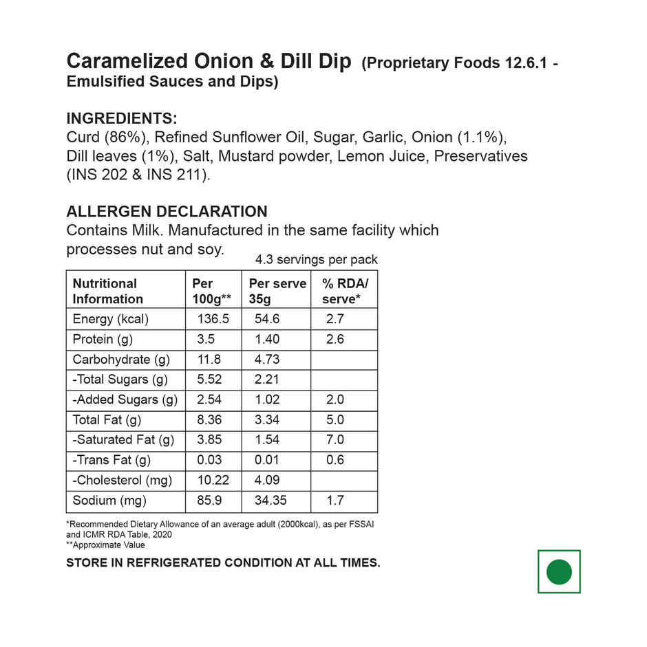 Saucery Caramelised Onion And Dill Dip