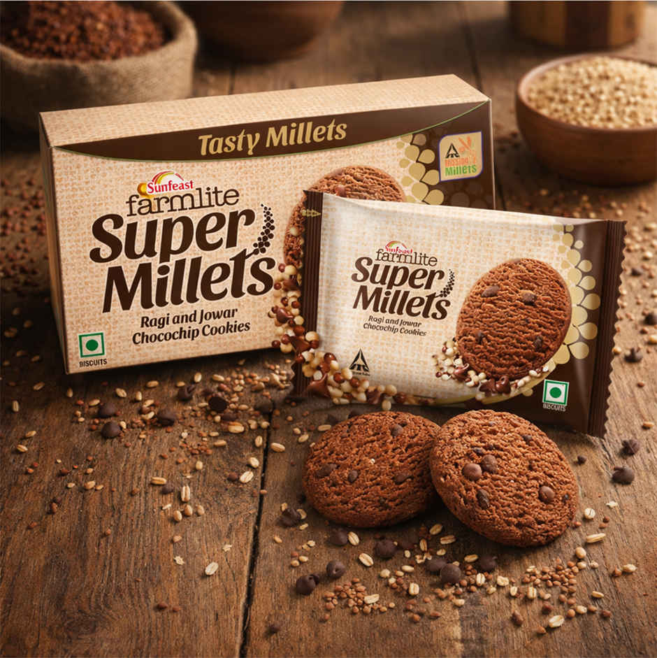 Super Millets Ragi & Jowar Chocochip Cookies by Sunfeast Farmlite