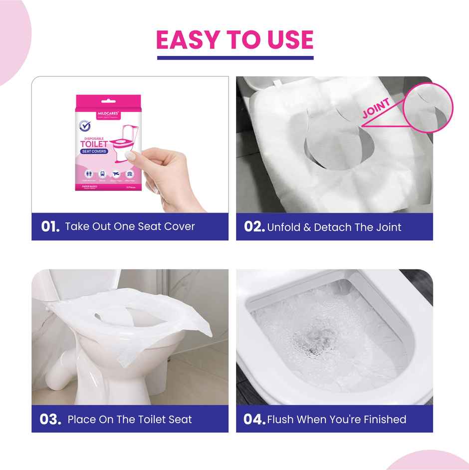 Mildcares Disposable Toilet Seat Cover Pack Of 10