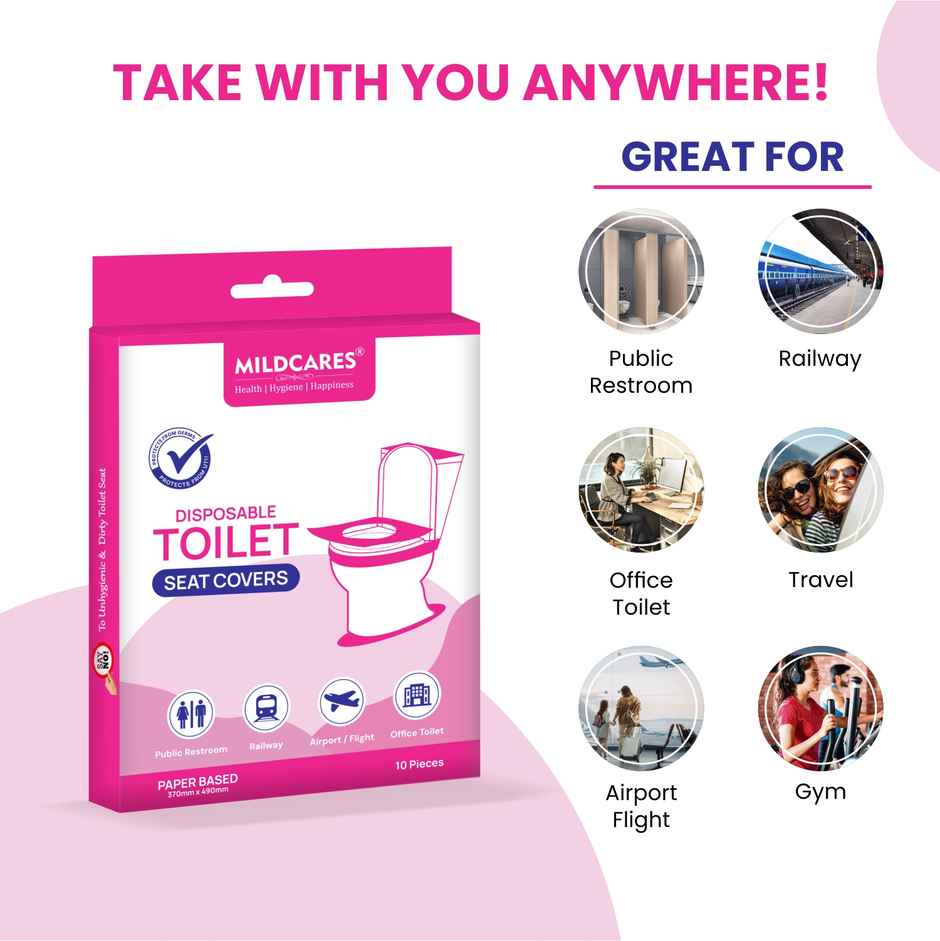 Mildcares Disposable Toilet Seat Cover Pack Of 10