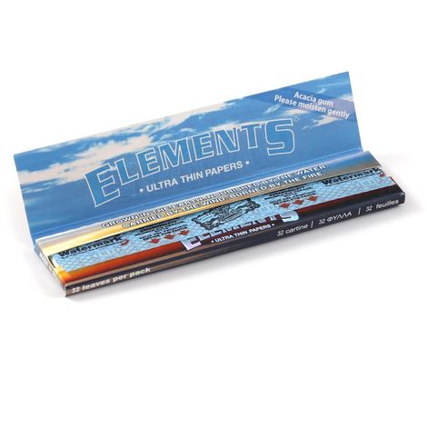 Elements King Size Slim Rolling Papers - 32 Leaves/Pack