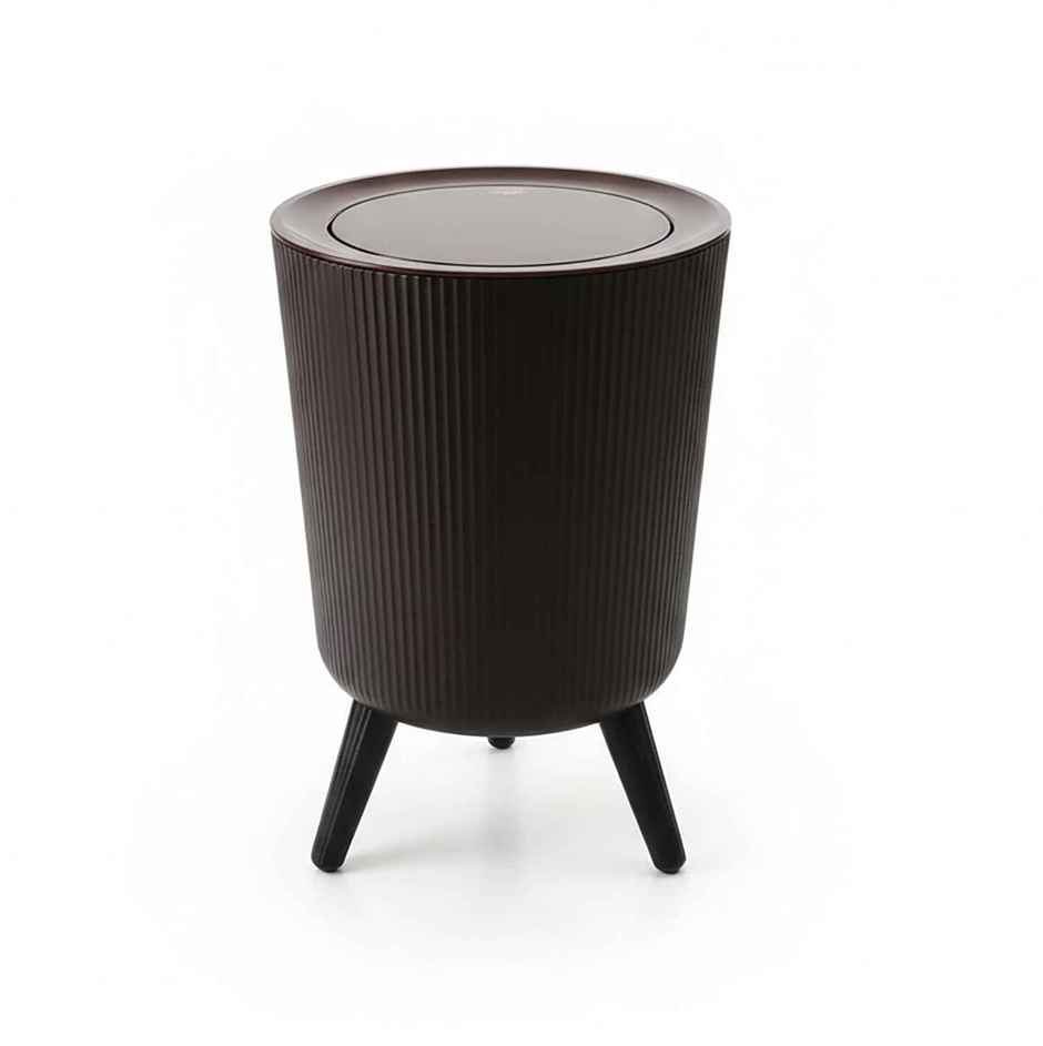 House of Quirk Trash Can with Lid for Bathroom, Kitchen, Modern Office | Black