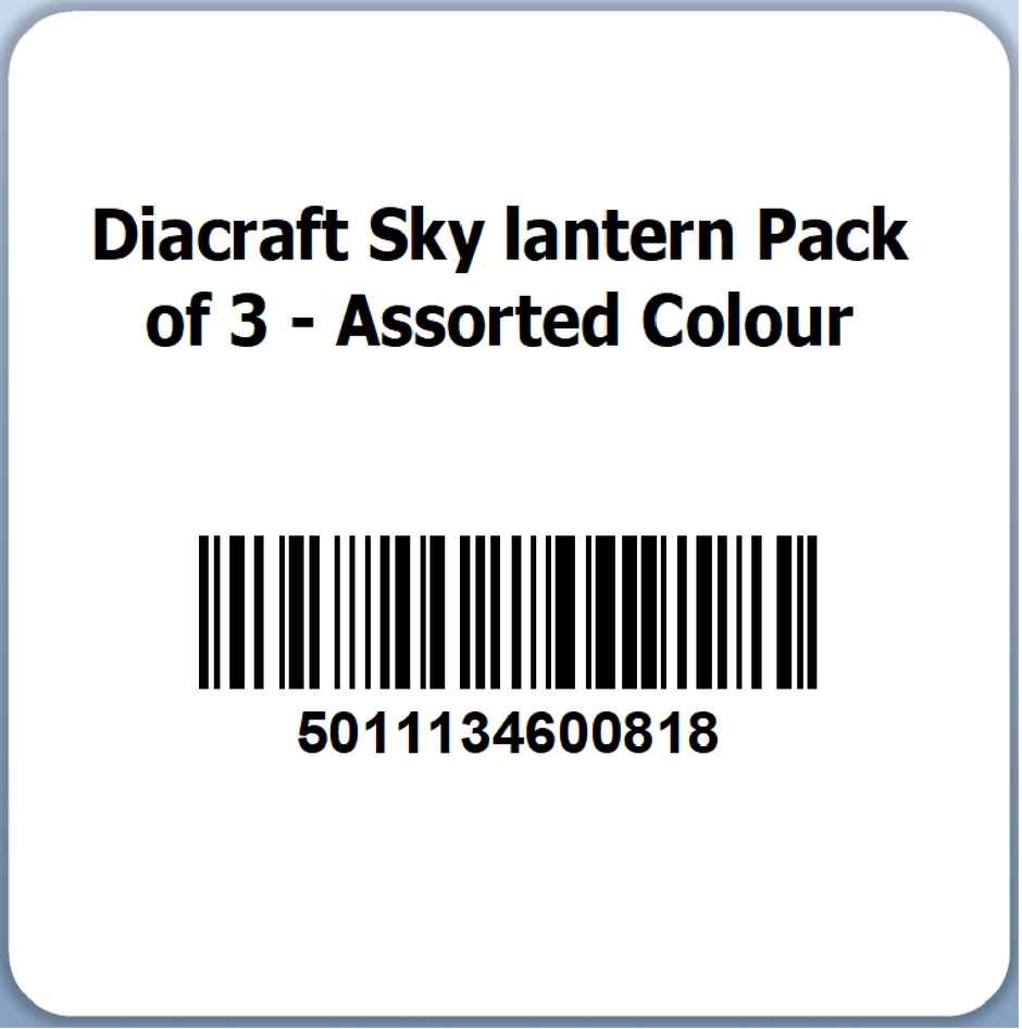 Sky Lantern | Pack of 3 | Assorted Colour | DiaCraft