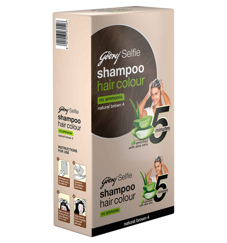 Godrej Selfie Hair Colour Natural Brown 4 | For Men & Women
