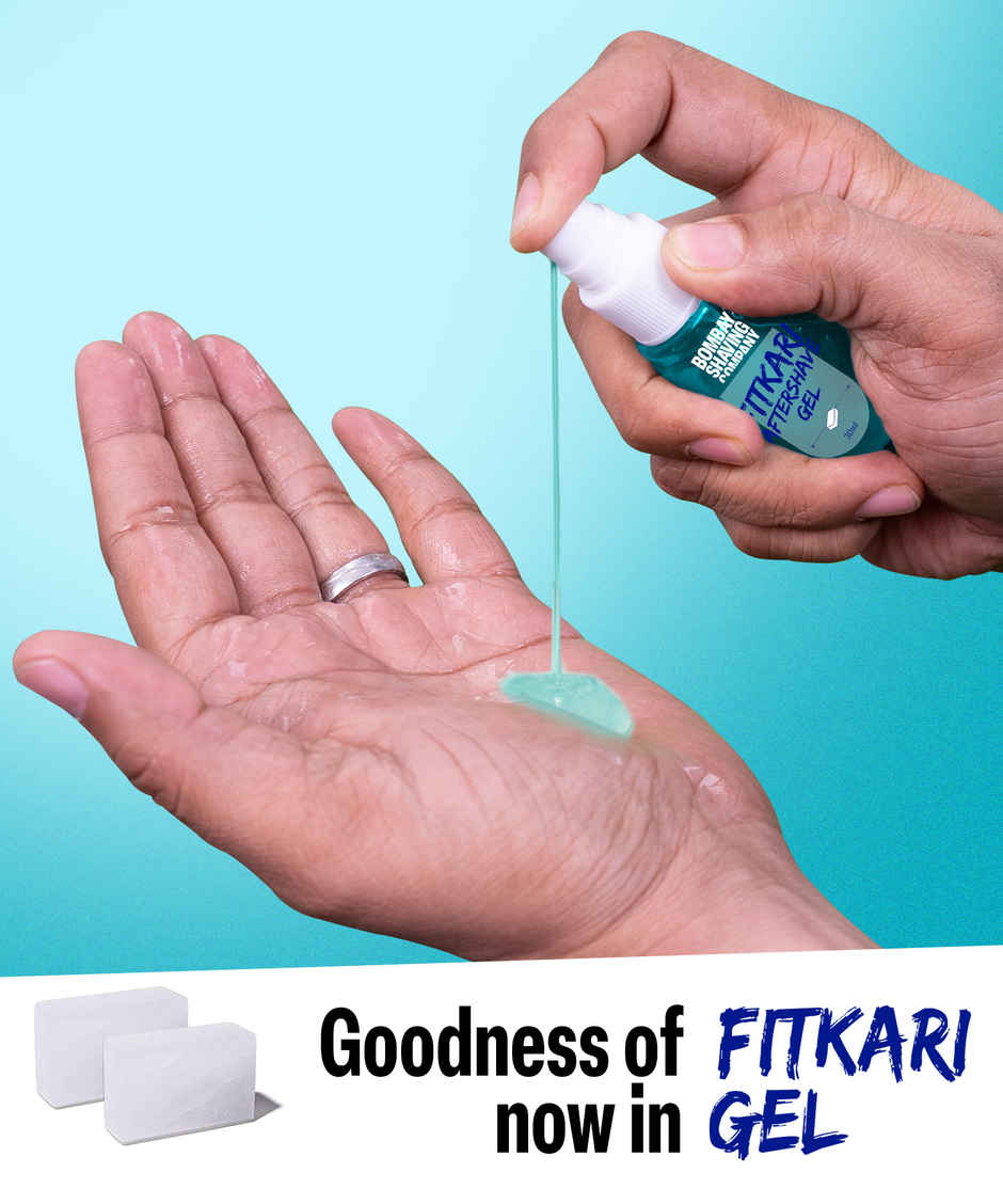 Bombay Shaving Company Fitkari Aftershave Gel Alum and Aloe Vera with Cooling Effect