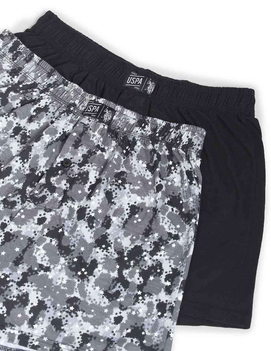 U.S. Polo Assn. | Boxers Pack of 2 | 36 | Boxers | OEX01 | Black and Grey