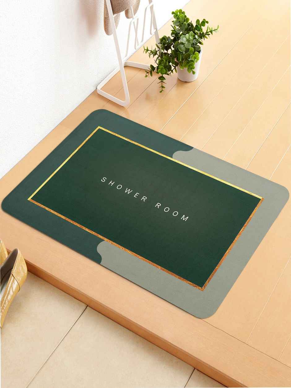 Homeharmony Anti- Skid Rubber Floor Mat Dark Green | 57 x 36 cm