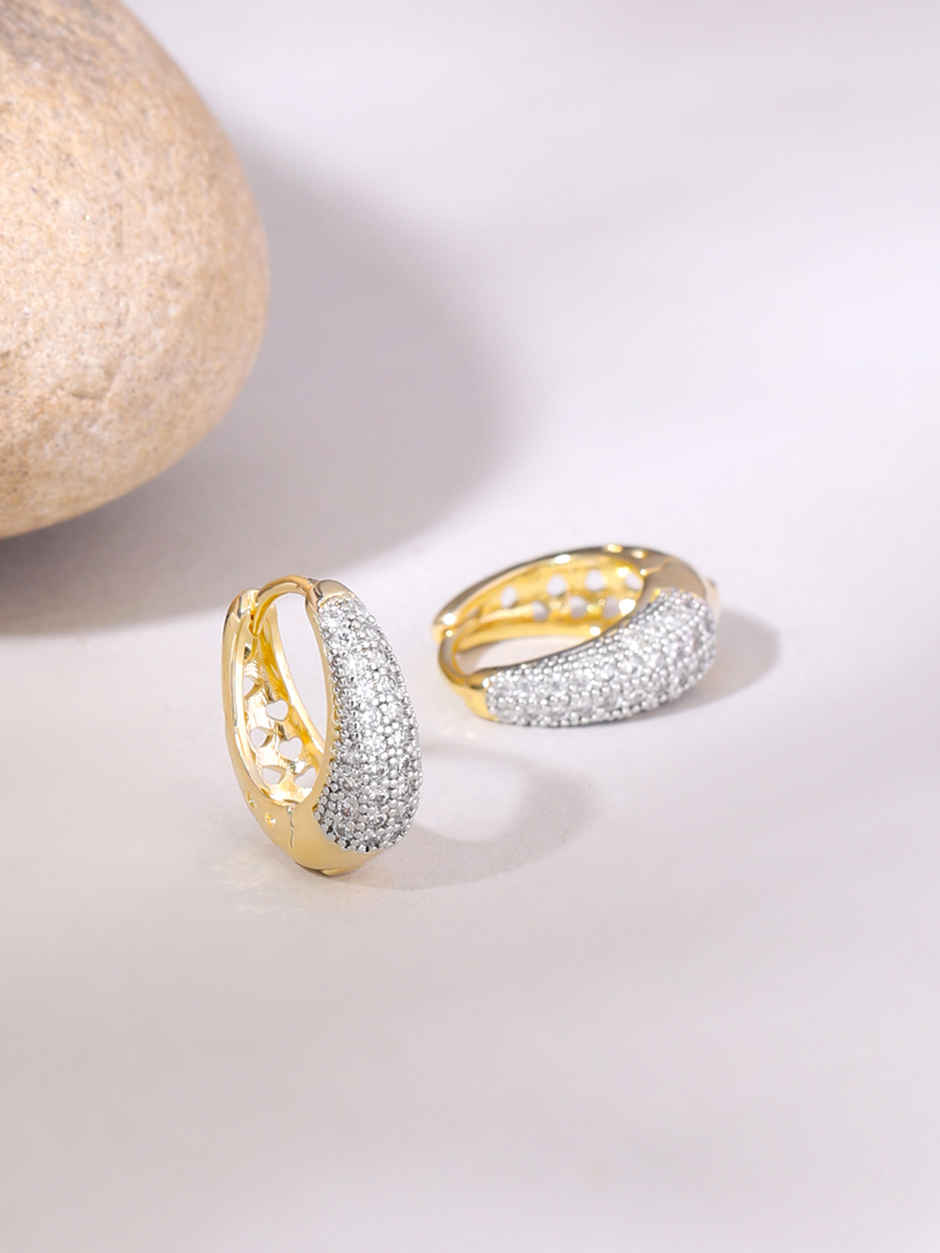 Yellow Chimes Women Gold-Toned Classic Hoop Earrings