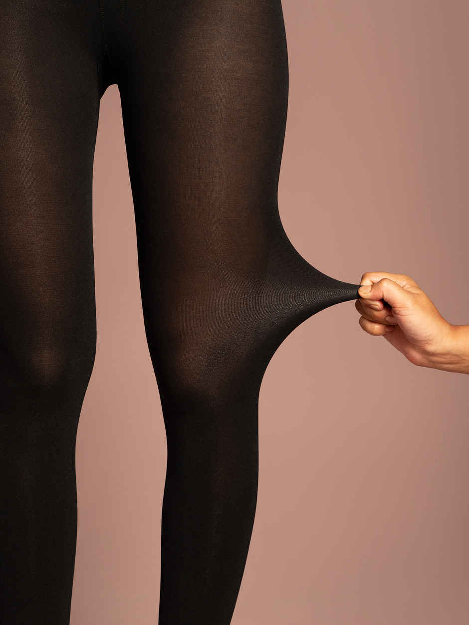 Theater Women Black Opaque Stockings S - 4XL (24 - 48 In)