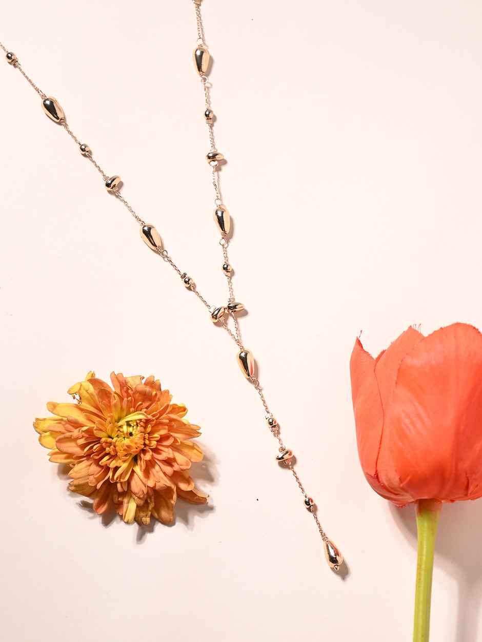 Accessorize London Women's Gold Ball Y Necklace - Gold