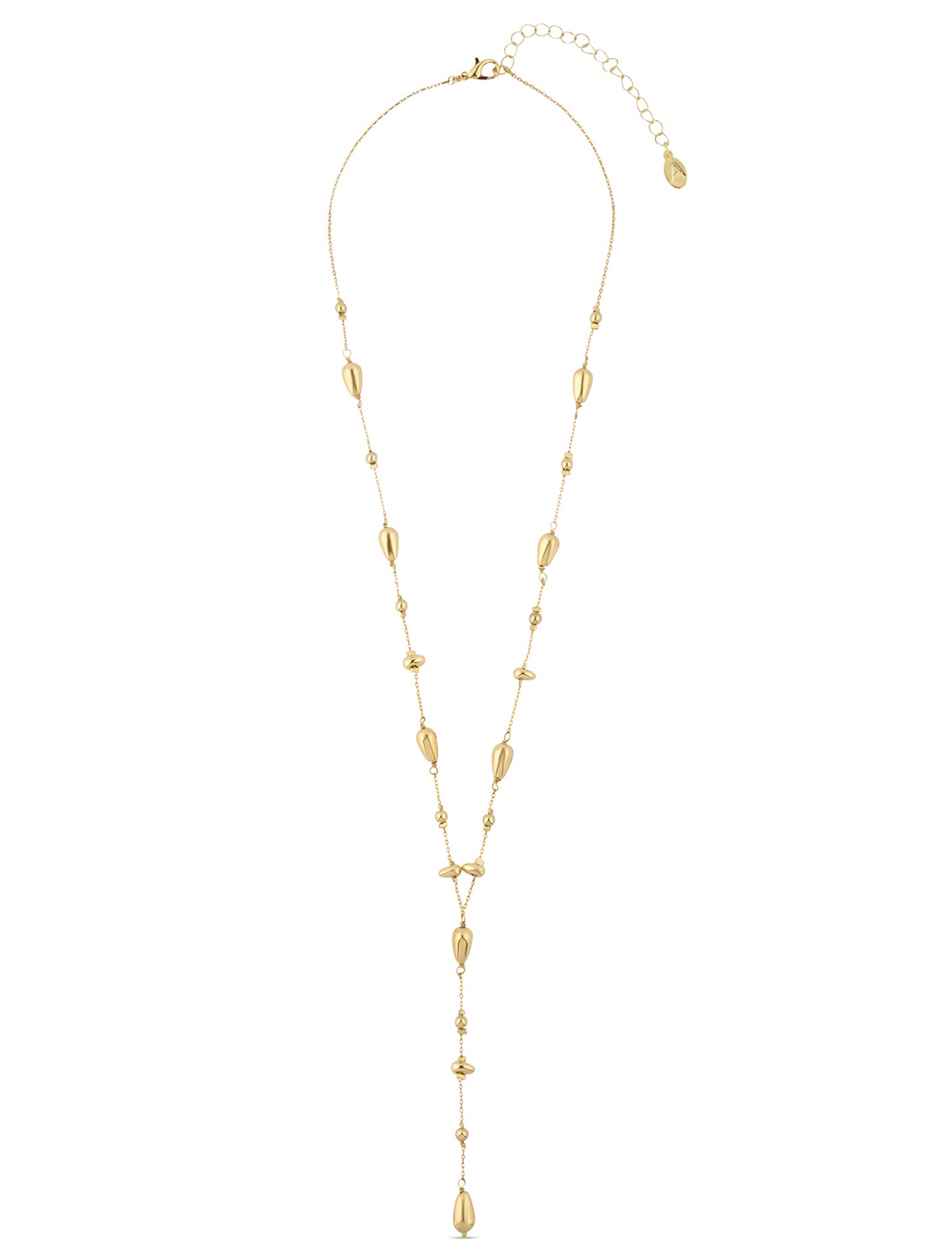Accessorize London Women's Gold Ball Y Necklace - Gold