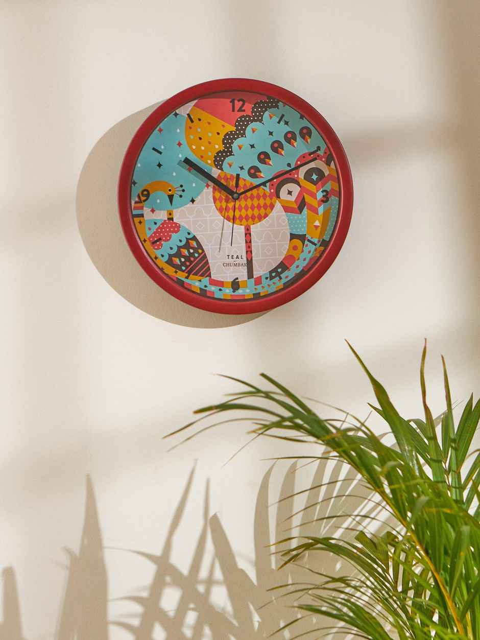 Teal By Chumbak | Peacock Pride Wall Clock | Assorted