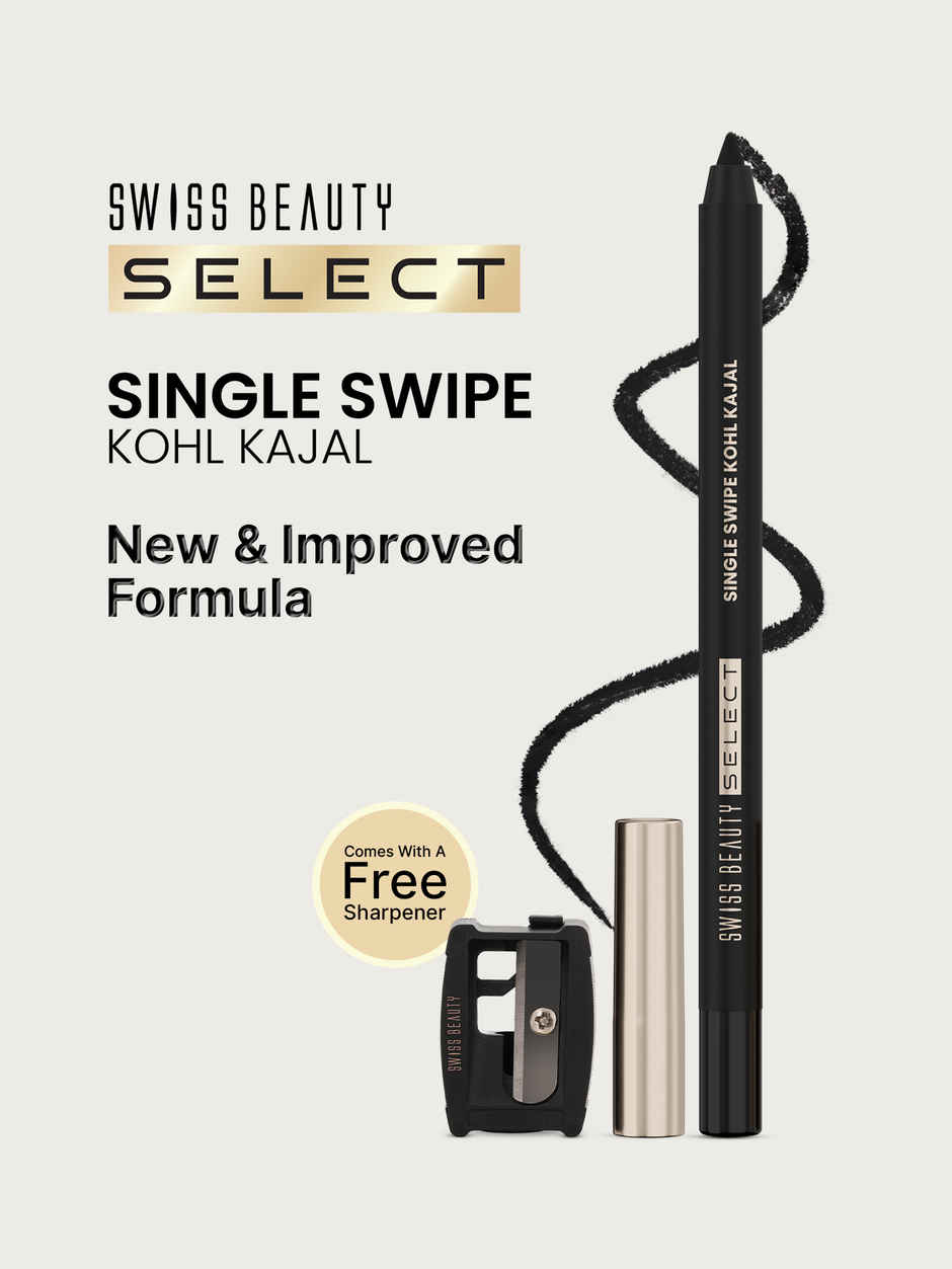 Swiss Beauty Select Single Swipe Kohl Kajal - Jet Black