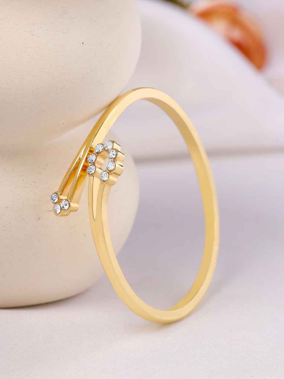 Yellow Chimes Bangle Bracelet for Women | Golden Crystal Fashion Bangles