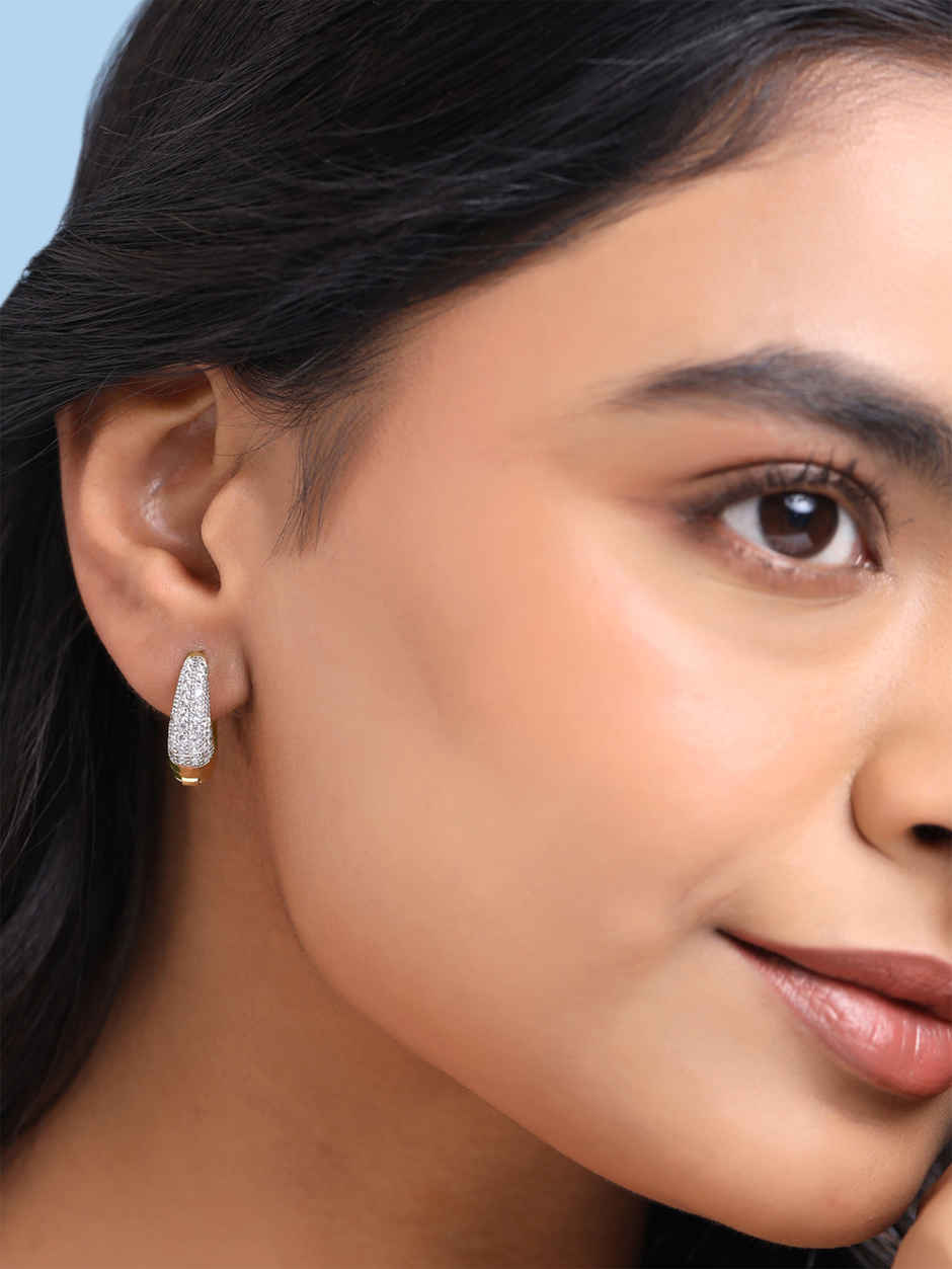 Yellow Chimes Women Gold-Toned Classic Hoop Earrings