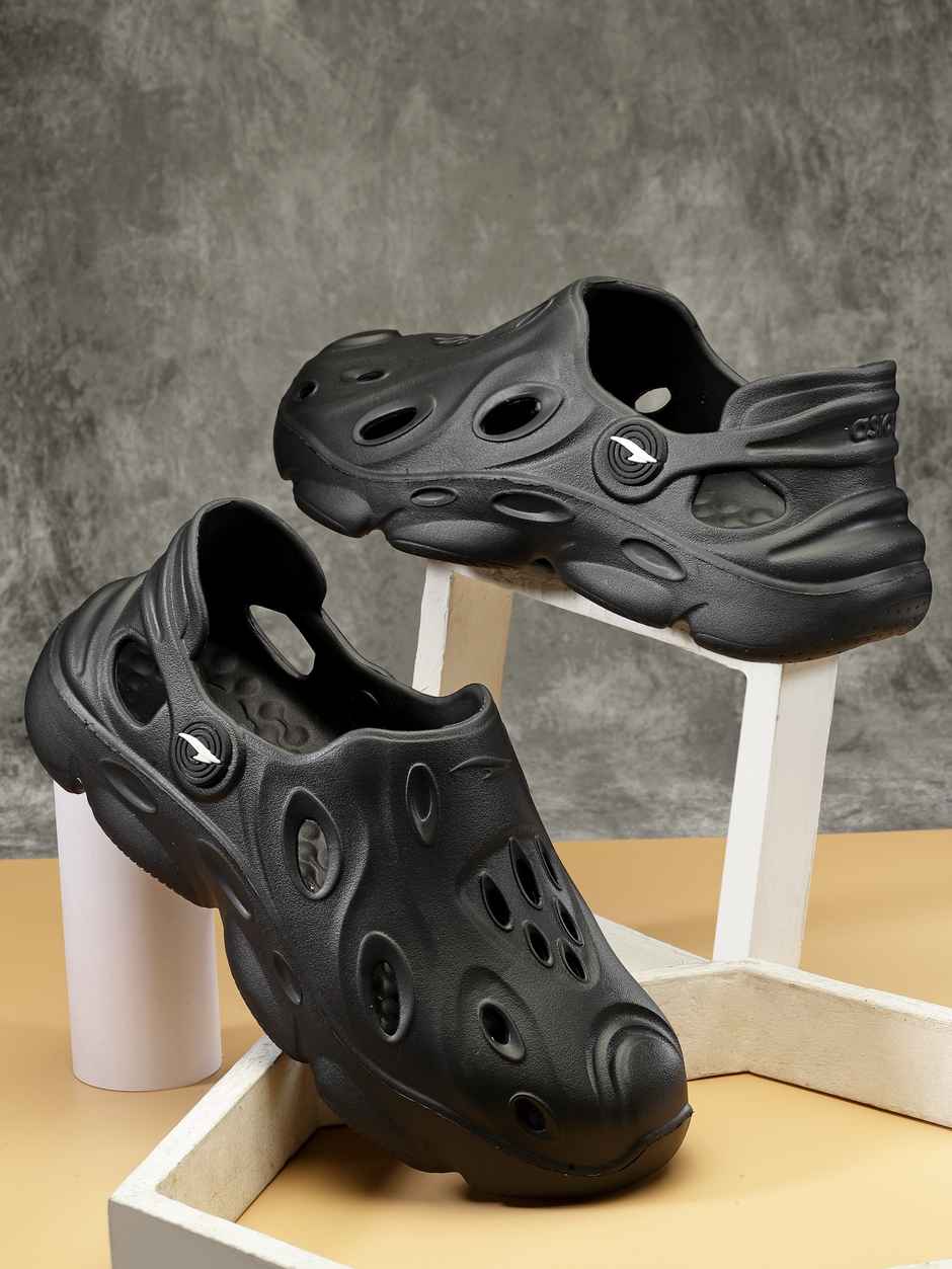 Asian Safari-02 Men Clogs Black (Size-9)