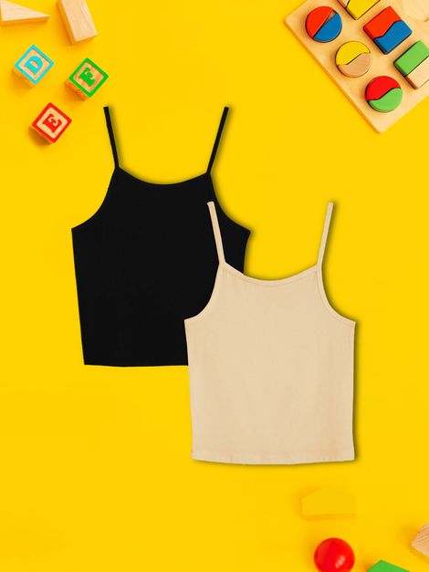 XY Life Slips for Girls, Tencel Modal, Antimicrobial - Black+Skin | 11-12Y| Pack Of 2