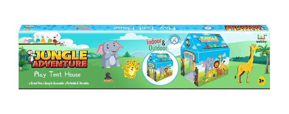 Webby Jungle Theme Kid's Play Tent House | 2+ years | Toy Home for Girls and Boys