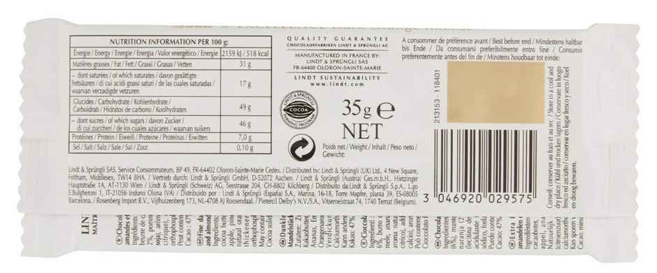 Lindt Excellence Orange Intense Dark Chocolate